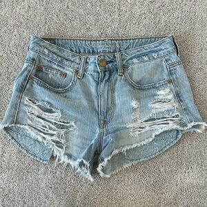 High-rise American Eagle jean shorts